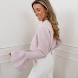 Lilac Lizette Pearl Button Cardigan