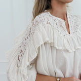 Vanille Oversized Lace Blouse