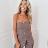 Burgundy Vichy Trouser