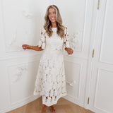 Ecru Broderie Chelsey Ensemble