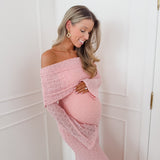 Pink Off Shoulder Voiletta Dress