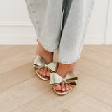 Golden Stefanie Bow Heels