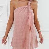 Old Pink One Shoulder Lewisa Dress