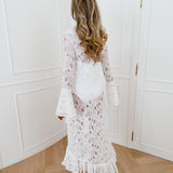 White Broderie Ruffle Kimono