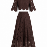 Brown Broderie Chelsey Ensemble