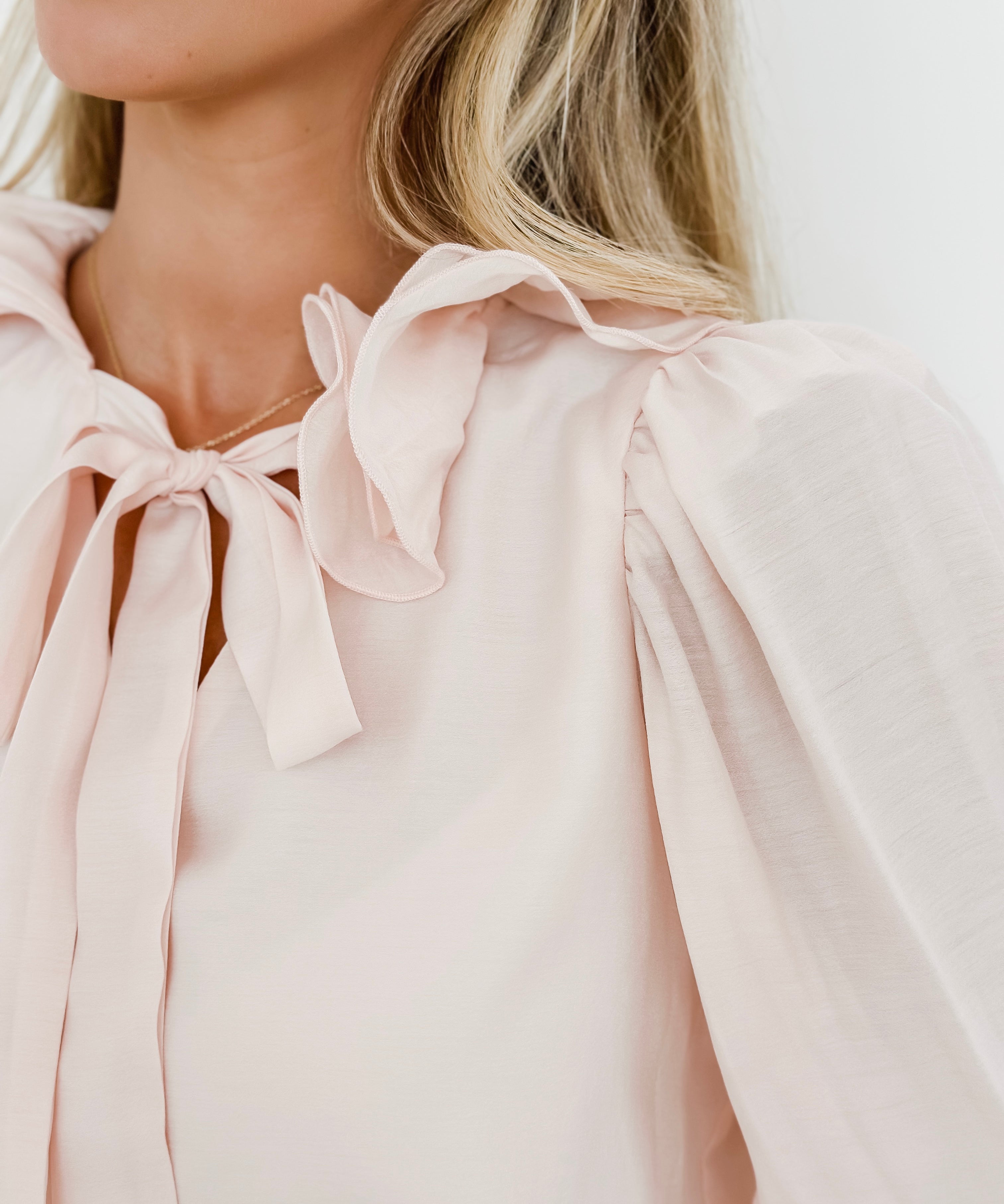 Powder Pink Estee Blouse LONG SLEEVE