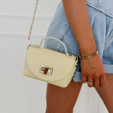 Pastel Yellow Bamboo Accent Bag