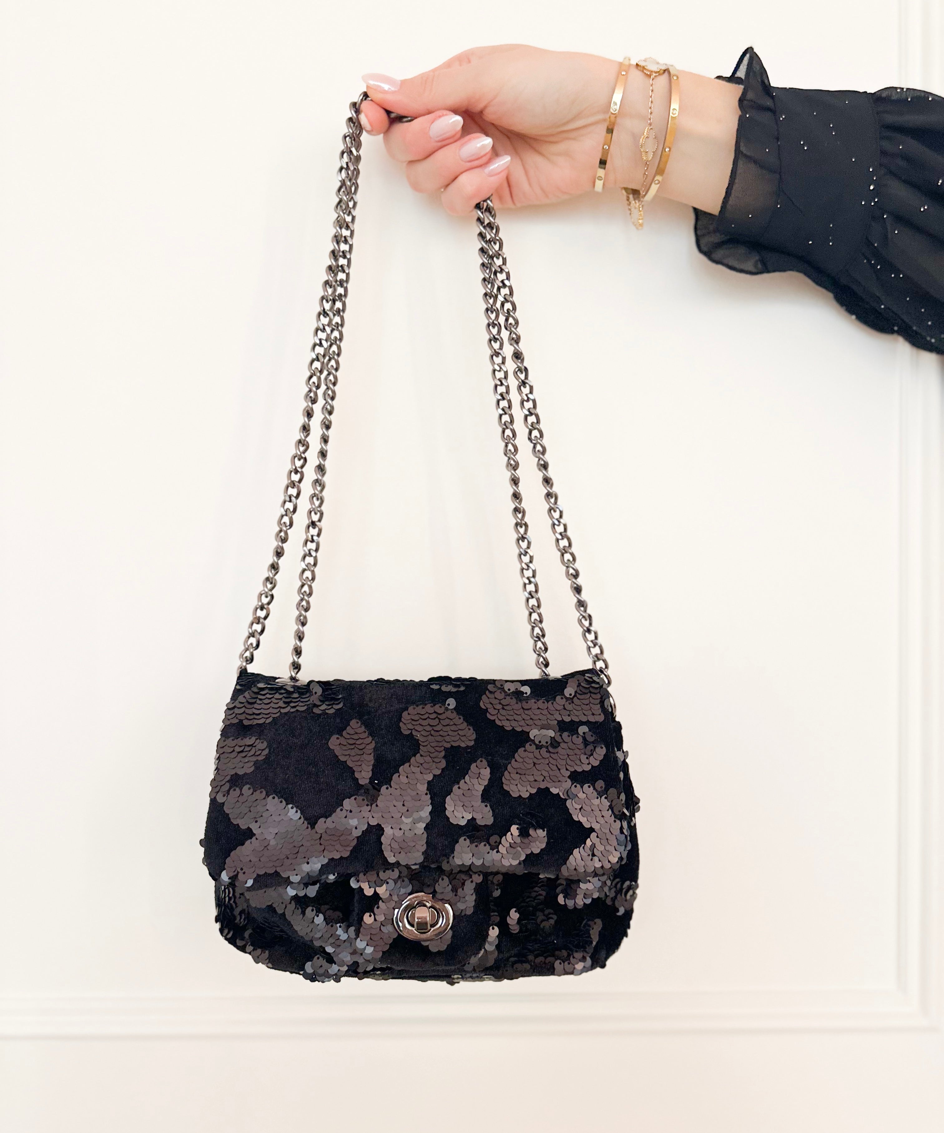 Black Sequin Bag