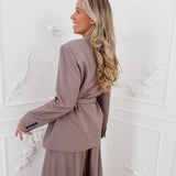 Brown Aiden Belt Blazer