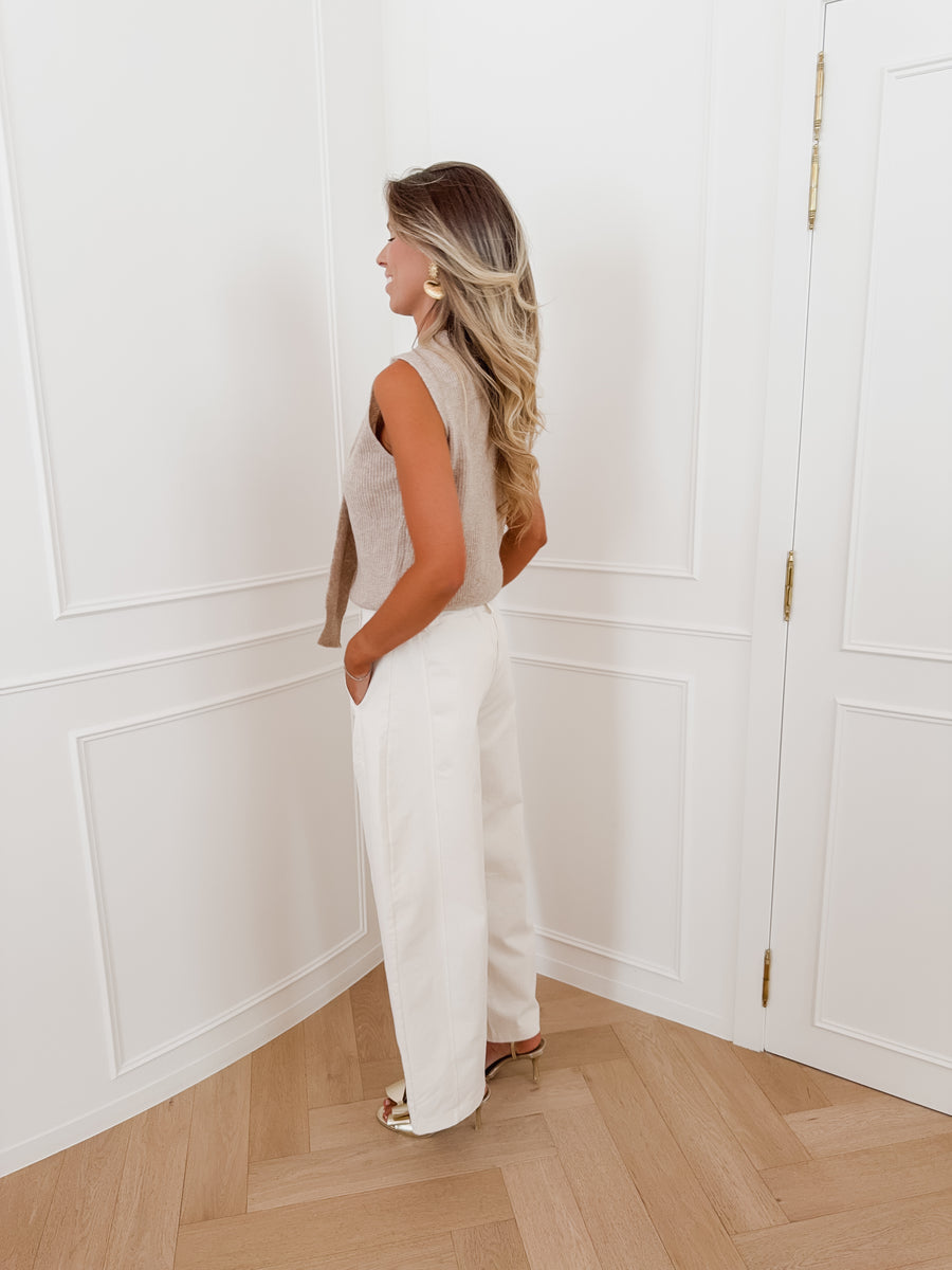 Ecru Pommeline Trouser