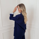 Navy Amber Bow Blazer