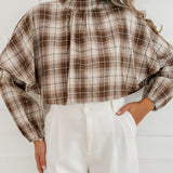 Brown Mayra Long Sleeve Blouse