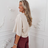 Washed Burgundy Clementine Patch Detail Trouser