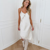Vanille Jules Satin Asymmetric Lace Dress