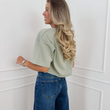 Green Cropped Soft T-Shirt
