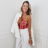 Red Tinted Shania Corset Top