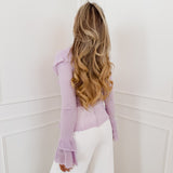 Lilac Maisie Bow Tie Front Top