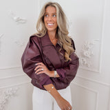 Burgundy Khai Leather Jacket