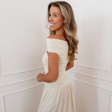 Soft Yellow Eleanora Draped Dress