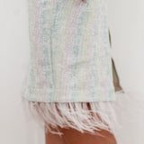 Mintgreen Lila Feather Skirt