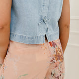 Blue Back Bow Danica Jeans Top