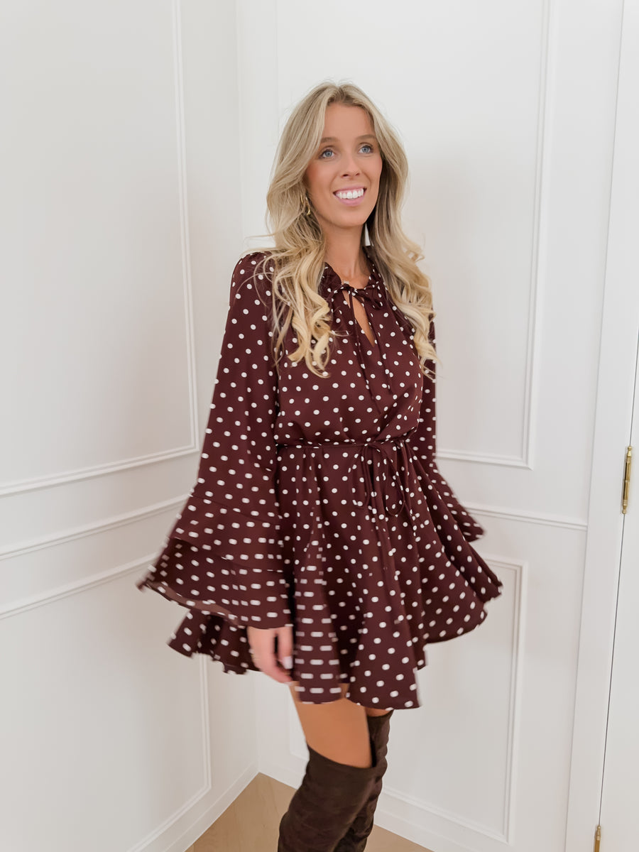 Brown Polka Dot Dress