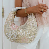 Sand Silver Sequin Handbag