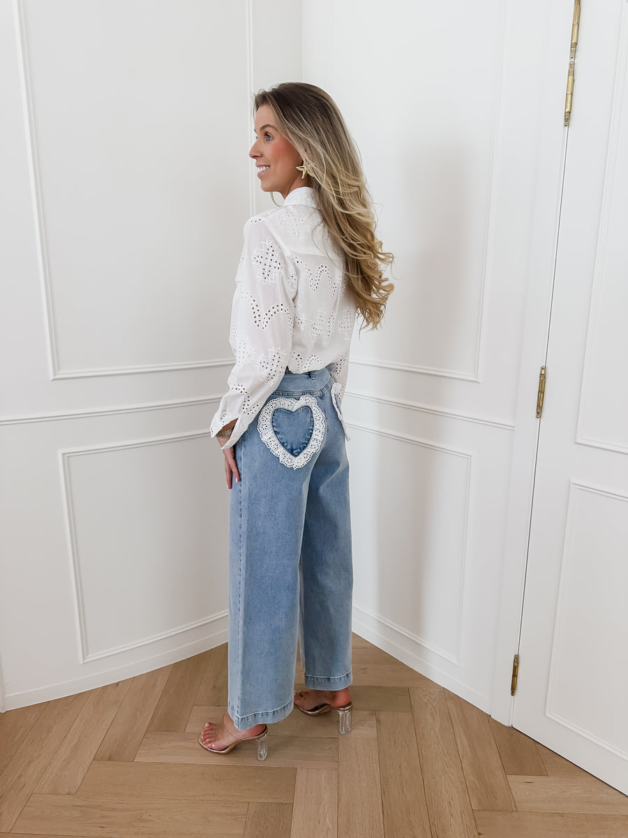 Heart Lace Jeans
