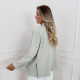 Sage Green Oversized Blazer