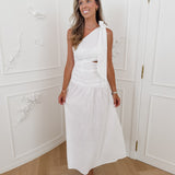 White Marrit One Shoulder Dress