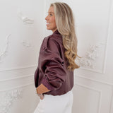 Burgundy Khai Leather Jacket
