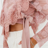 Dusty Rose Amelie Lace Top