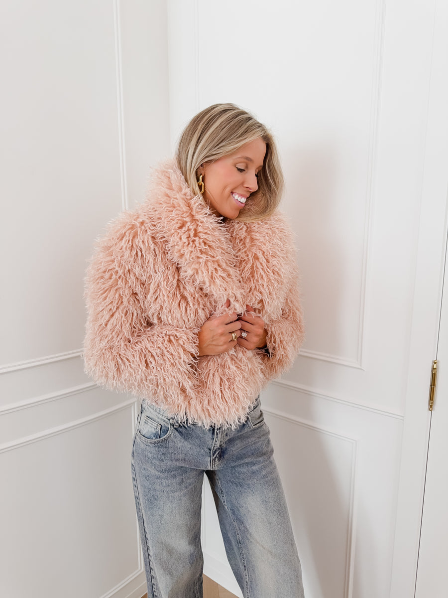 Blush Lou Faux Fur Jacket