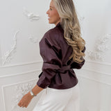 Bordeaux Meghan Leather Jacket