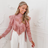 Dusty Rose Amelie Lace Top