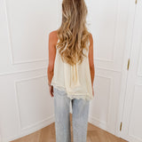 Yellow Emry Halterneck Asymmetric Top