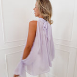 Lilac Malia Open Sleeve Blouse