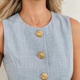 Blue Golden Button Axelle Set