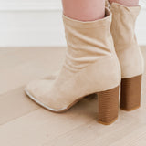 Beige Diamond Edge Boots