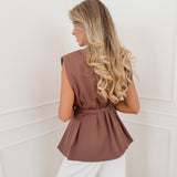 Choco Sleeveless Jasmine Blazer