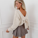 Taupe Sparkle Pleated Skirt