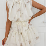 Cream Giulietta Sequin Detail Dress
