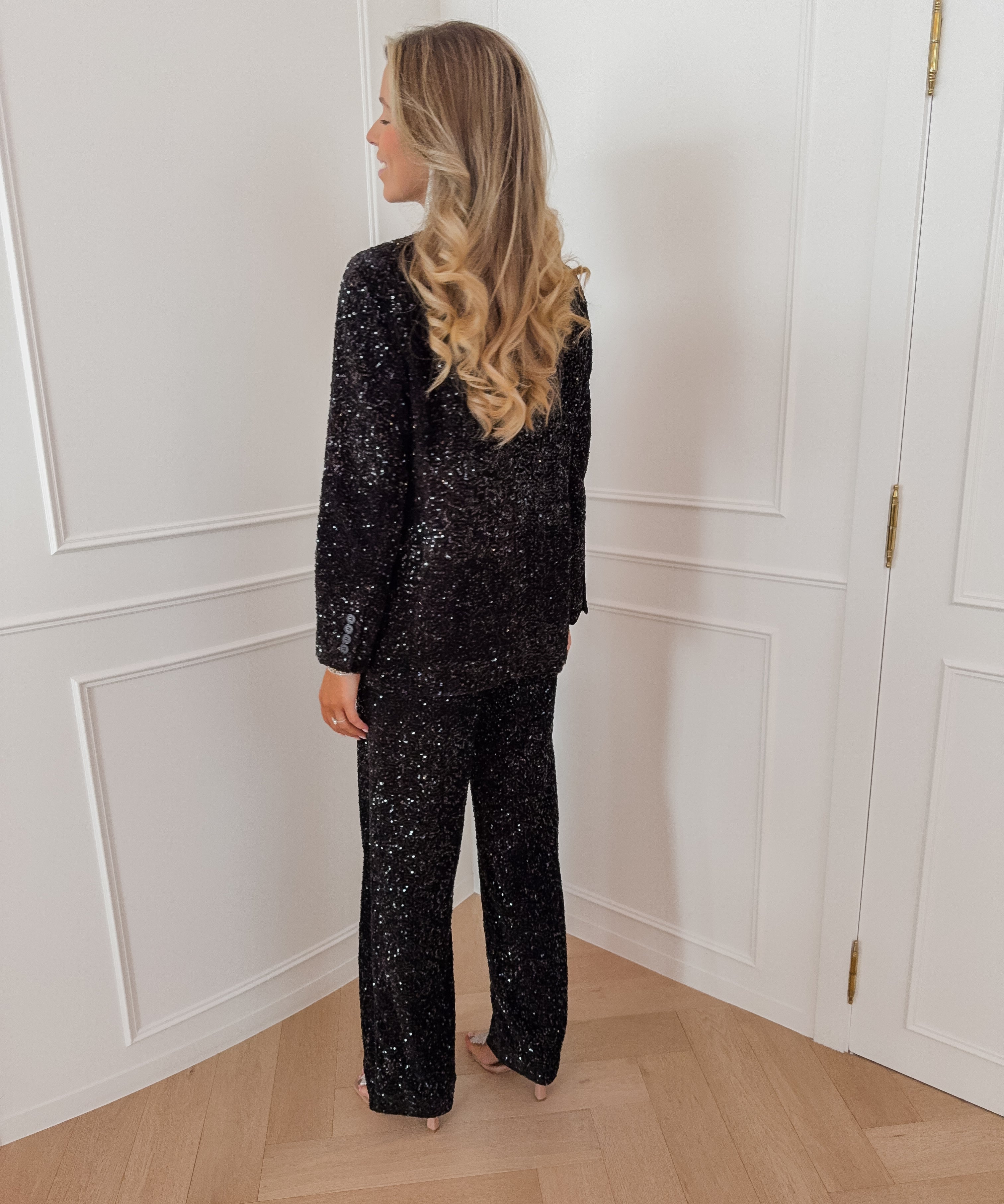 Black Amilia Sequin Trouser