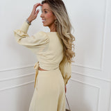 Mustard Yellow Ellis Cache Coeur Blouse