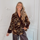 Brown Limited Edition Amélie Embellished Velvet Jacket
