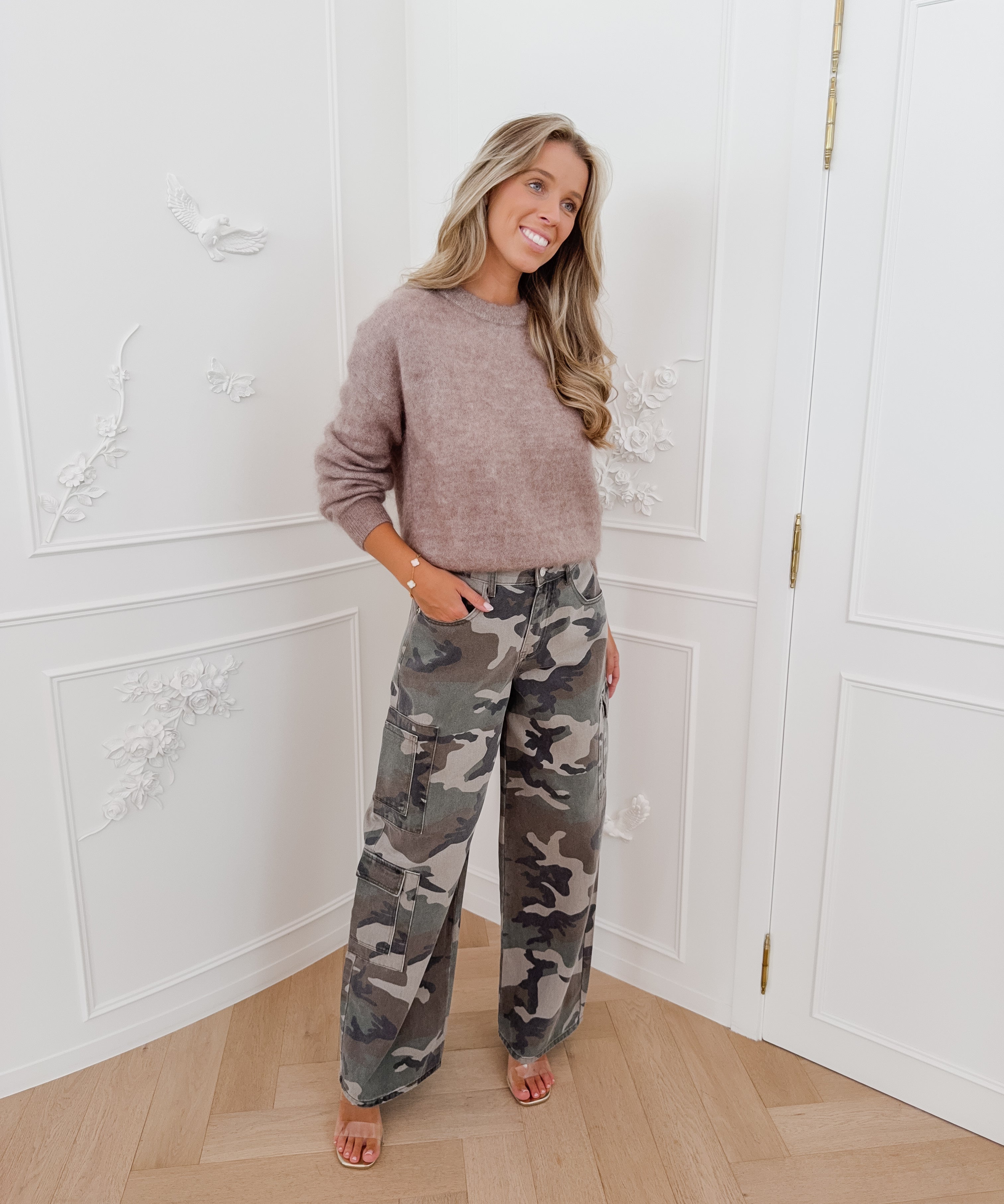 Green Leonoor Army Jeans