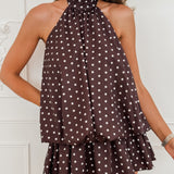 Brown White Lenka Playsuit