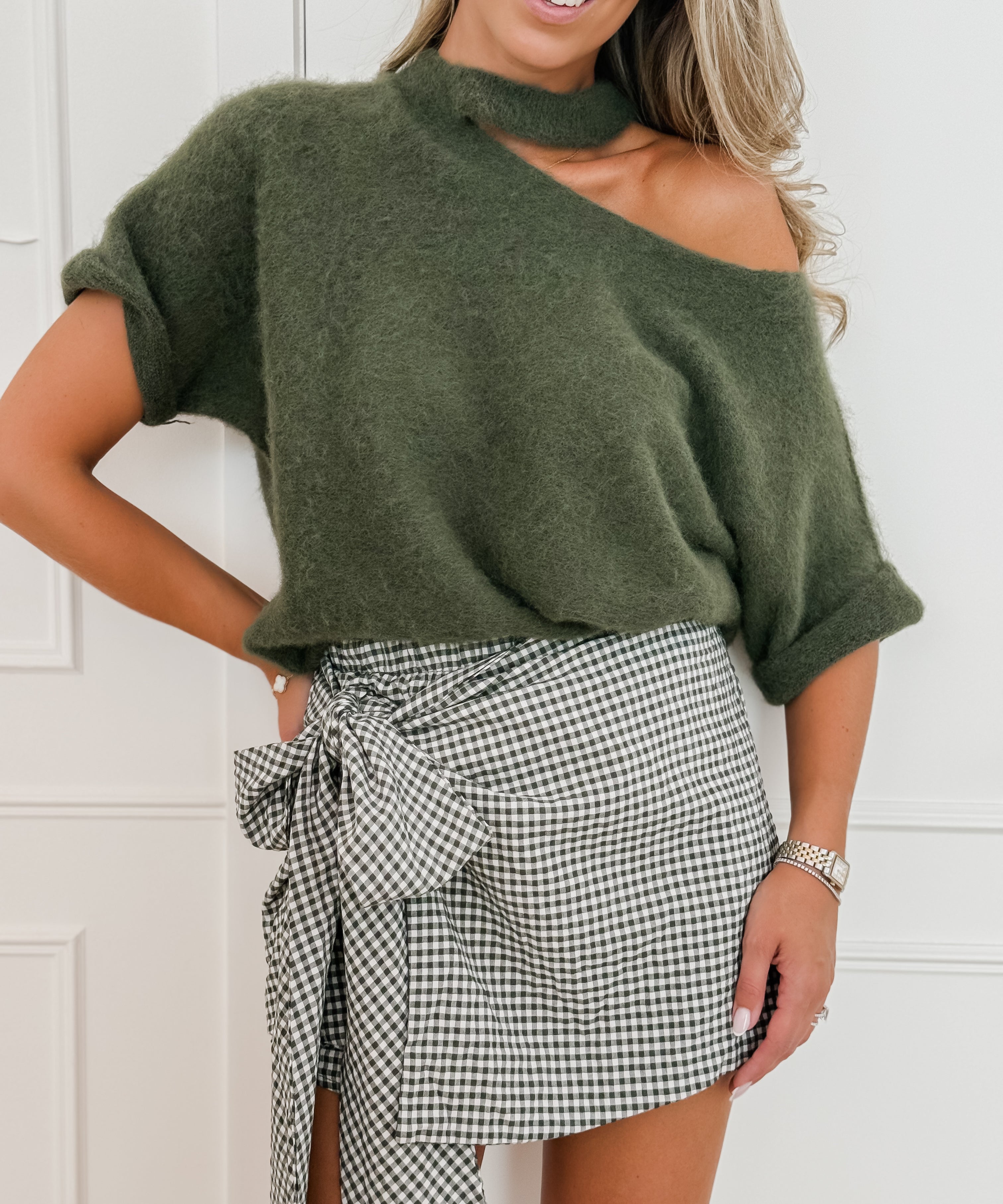 PRE ORDER Green Lucina Bow Short-Skirt