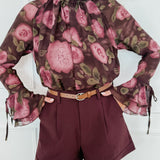 Purple Floral Ellen Blouse