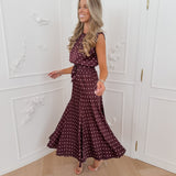 Plum Pink Polka Dots Christine Skirt